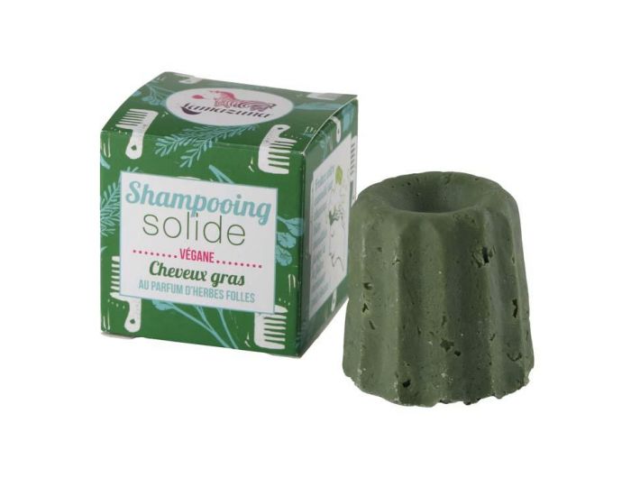 LAMAZUNA Shampoing Solide Cheveux Gras aux Herbes Folles