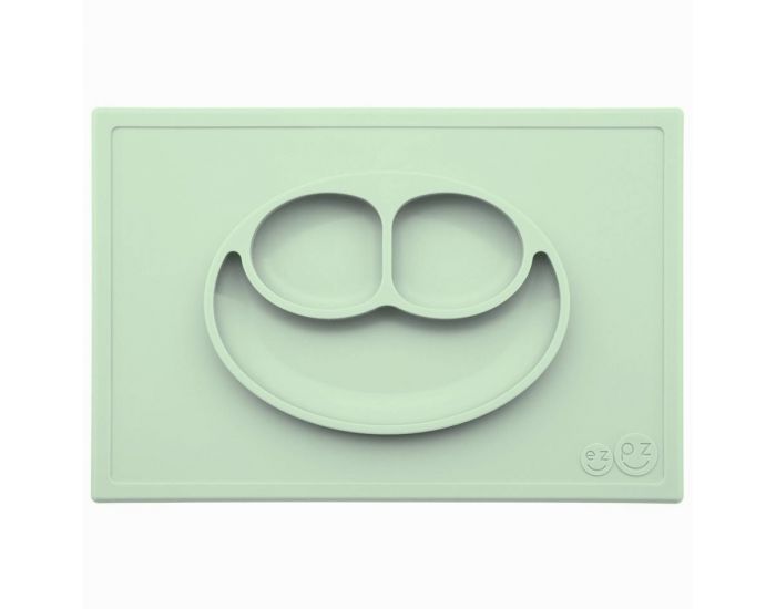EZPZ Assiette Antid�rapante HAPPY Mat VERT AMANDE