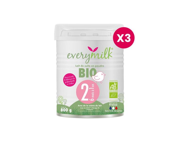 EVERYMILK Lait de Suite 2 - 6 Mois � 1 An - 800 g