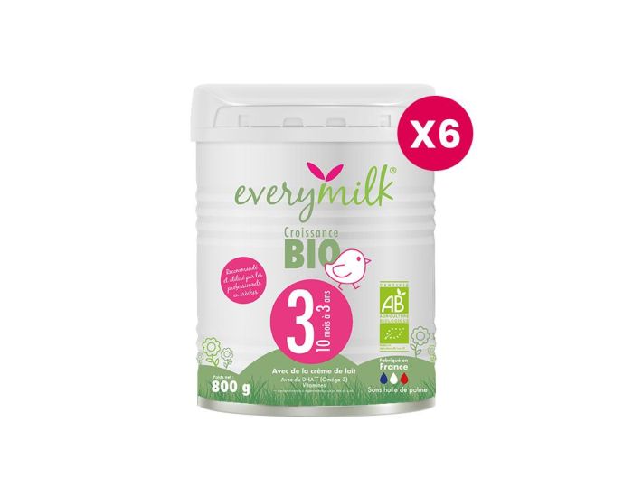EVERYMILK Lait Croissance 3 - de 10 Mois � 3 Ans - 800 g