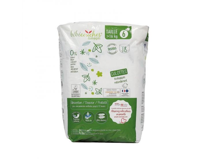 B�B�COUCHES �COLOGIQUES Culottes d'apprentissage T6 / +16kg / 18 culottes