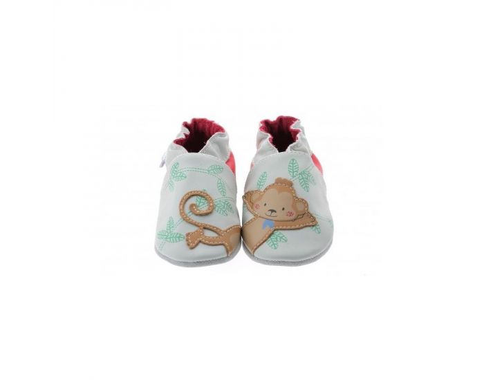 ROBEEZ Chaussons - Acrobatic Monkey -  Beige - Clair - Rouge