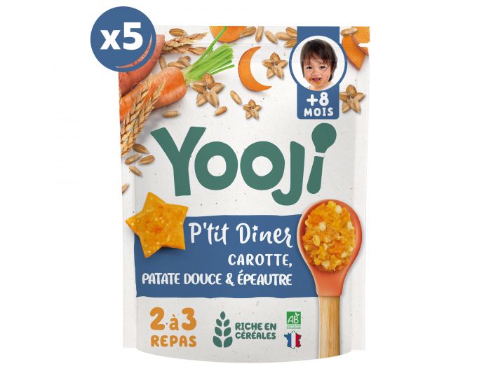 YOOJI P'tits D�ners - Carotte - Lot de 5 - D�s 8 mois