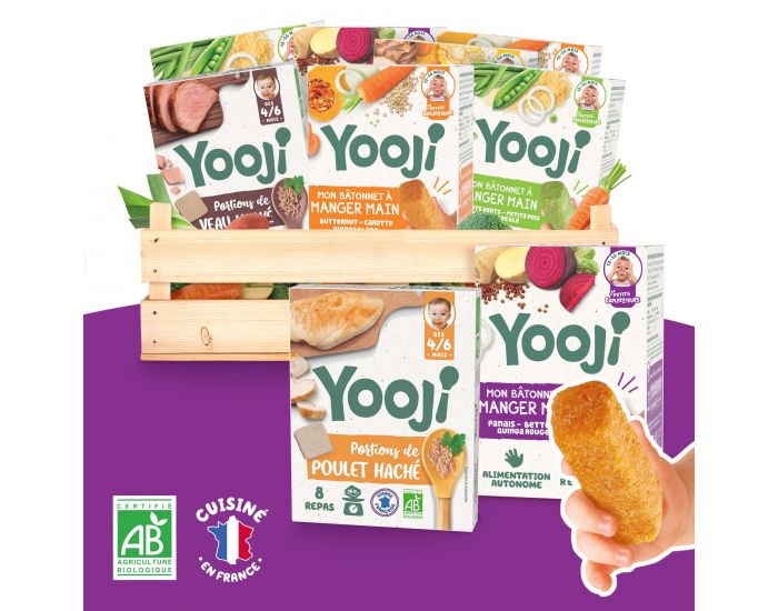 YOOJI Panier Alimentation Autonome et DME - B�tonnets � Manger-Main - 30 repas - D�s 12 mois