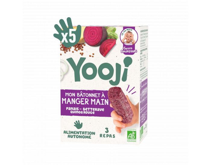 YOOJI B�tonnets � Manger-Main - Betterave & Quinoa Rouge Bio - Lot de 5 - D�s 12 mois