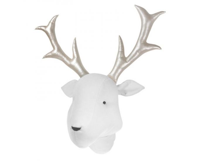 SEVIRA KIDS D�coration murale - troph�e animal en peluche Cerf blanc