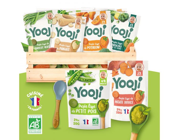 YOOJI Mes Premi�res Pur�es Lisses de L�gumes Bio - 40 Repas - D�s 4 mois