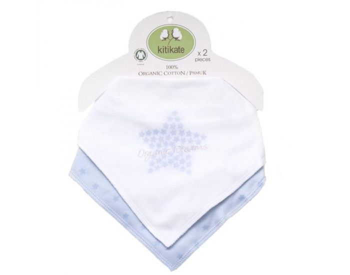SEVIRA KIDS Bavoir bandana en coton biologique - x2