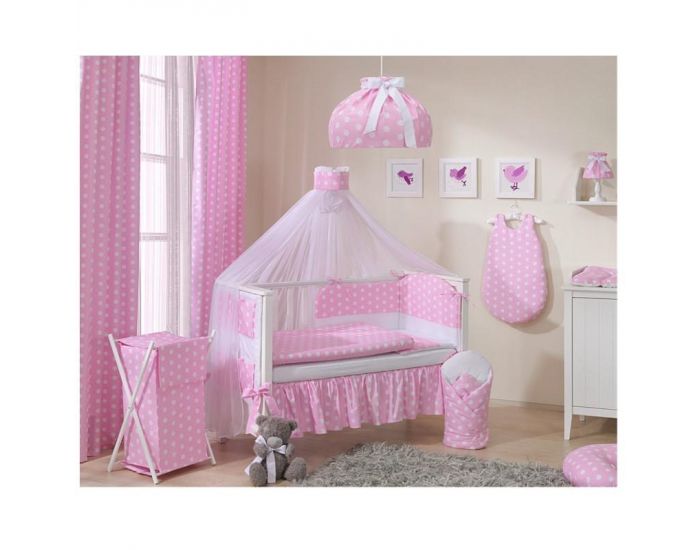 SEVIRA KIDS Rideaux pour chambre d'enfant - Pois Chic Rose Rose