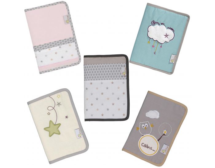 P'TIT BASILE Prot�ge Carnet de Sant� B�b� - Coton Bio 