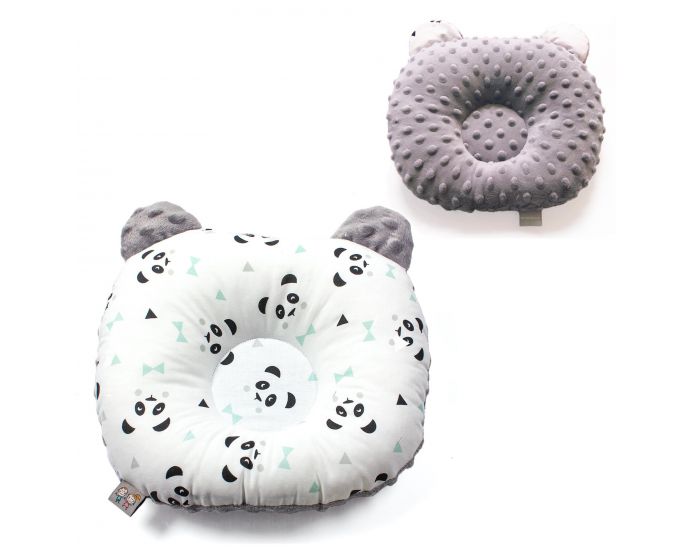 SEVIRA KIDS Coussin de maintien anti t�te plate - oreiller morphologique b�b� - Panda Vert Vert
