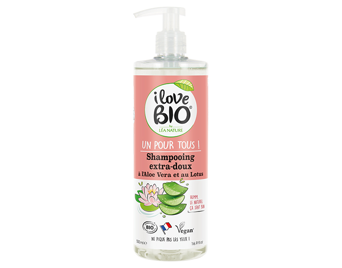 I LOVE BIO Shampooing Un pour Tous ! Aloe Vera & Lotus - 500ml