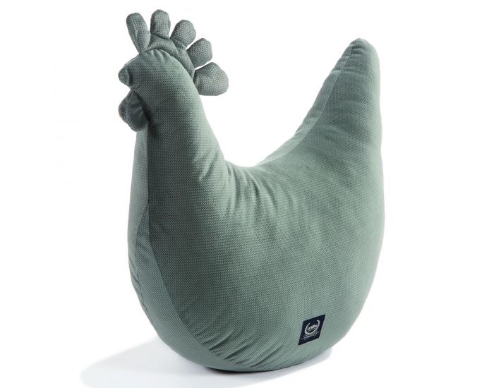 SEVIRA KIDS Coussin d'allaitement - coussin oreiller enfant  en velvet extra doux - Maman Poule Kaki Kaki