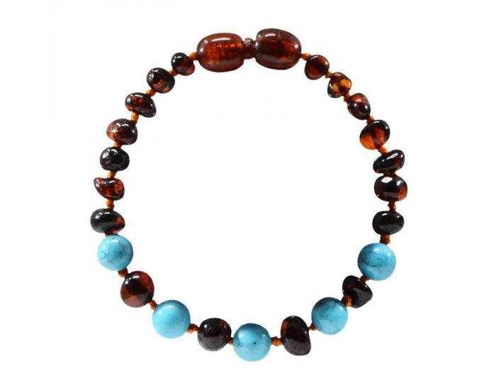 IRR�VERSIBLE Bracelet B�b� - Ambre / Turquoise Bleue