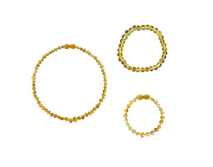 IRR�VERSIBLE Box Bracelet et Collier B�b� / Bracelet Adulte - Ambre - Honey
