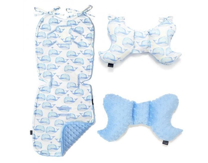 SEVIRA KIDS Assise R�versible pour Si�ge Auto et Poussette - Baleine Moby