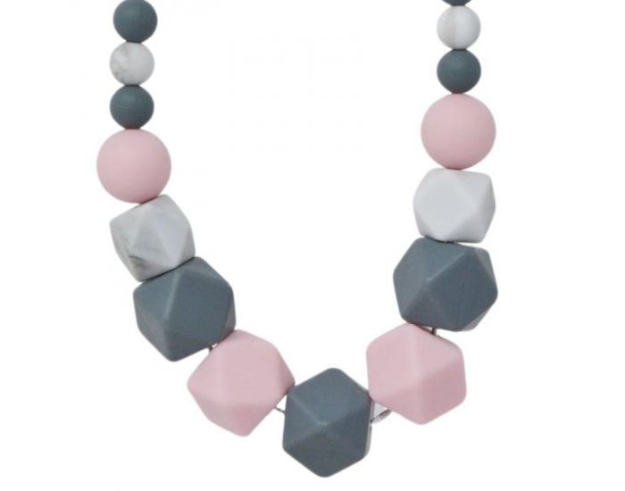 IRR�VERSIBLE Collier d'Allaitement ou de Portage - Silicone et Bois G�om�trique