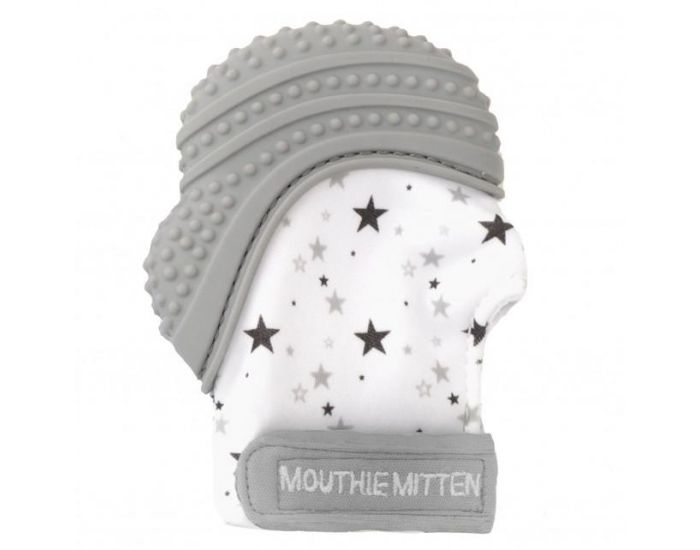 SEVIRA KIDS Moufle mitaine de dentition en silicone Gris