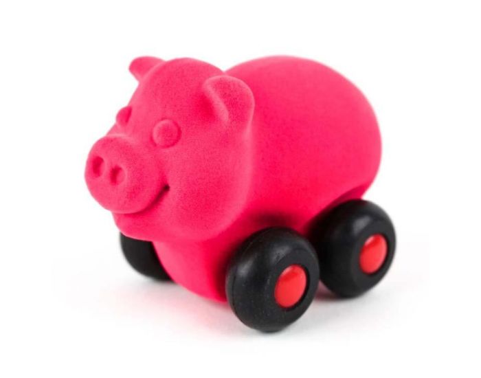 RUBBABU Animal roulant Cochon Rose - D�s 12 mois