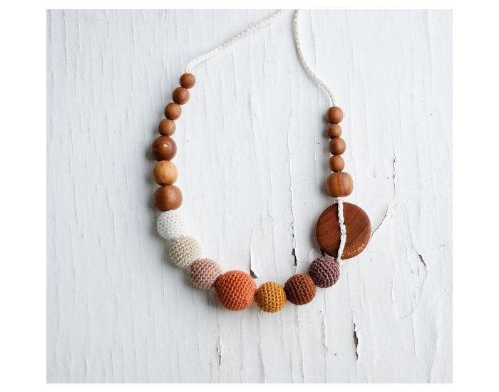 KANGAROO CARE Collier d'allaitement et de portage Brown & Mustard Pommier - BN026