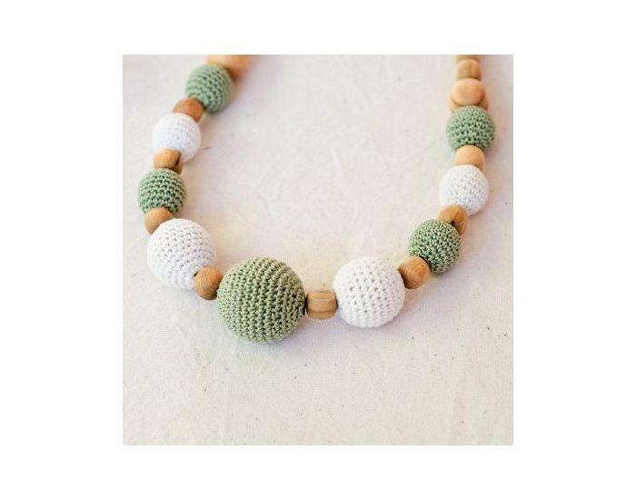 KANGAROO CARE Collier d'allaitement et de portage Olive & Cream Genvrier - CN008