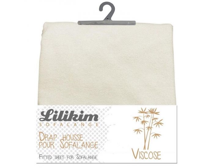 LILIKIM Drap housse pour SOFALANGE en viscose Beige