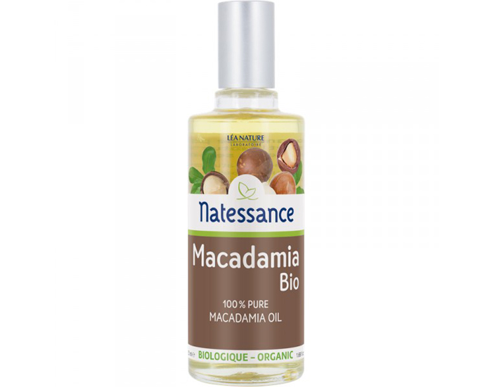 NATESSANCE Huile Végétale de Macadamia Bio - 50 ml