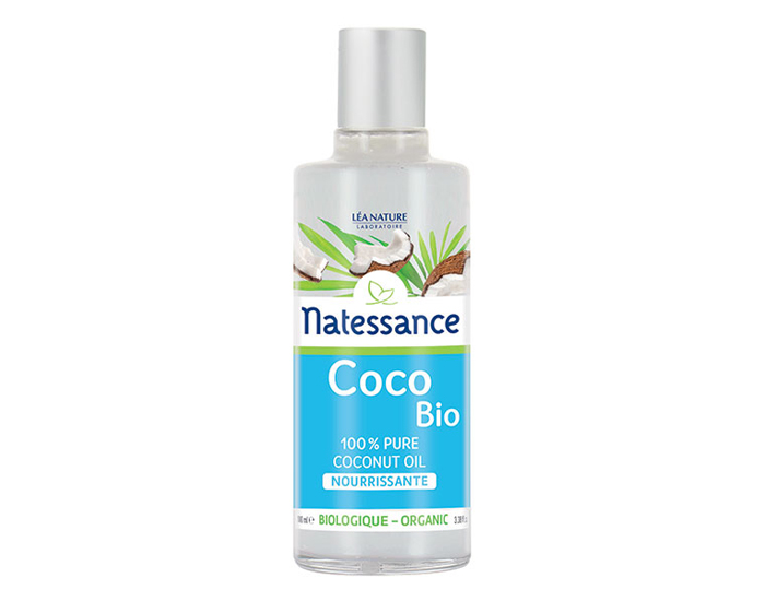 NATESSANCE Huile Végétale de Coco Bio 100% Pure et Nourrissante - 100 ml