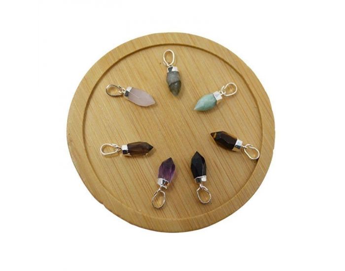 IRRVERSIBLE Pendentif Petit Pic - Plaqu Argent - Pierres Naturelles