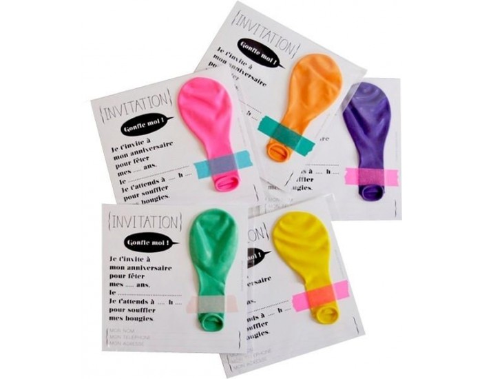 CHACHA Carte invitation ballon