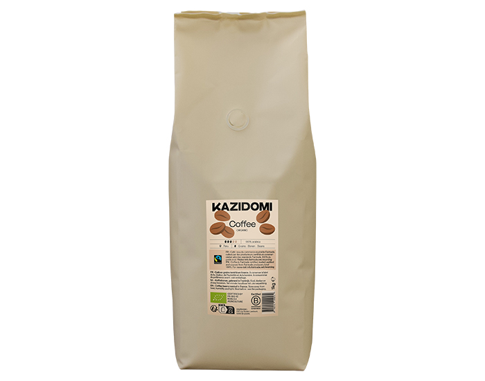 KAZIDOMI Caf� Equilibr� Grains Fairtrade P�rou Bio - 1 Kg