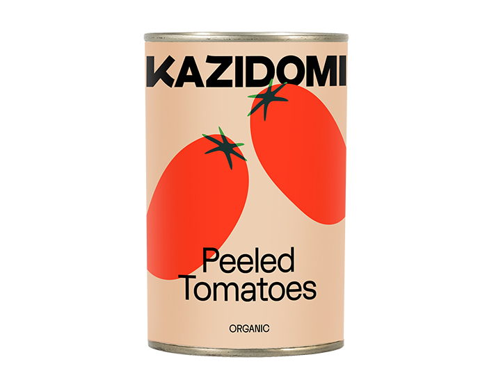 KAZIDOMI Tomates Pelées Bio - 400 g