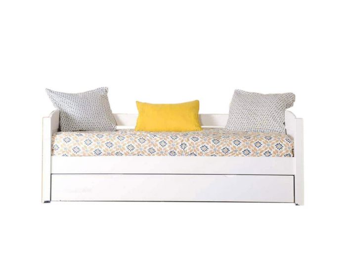 AKITEN RETAIL Lit Banquette Gigogne - Orion Blanc