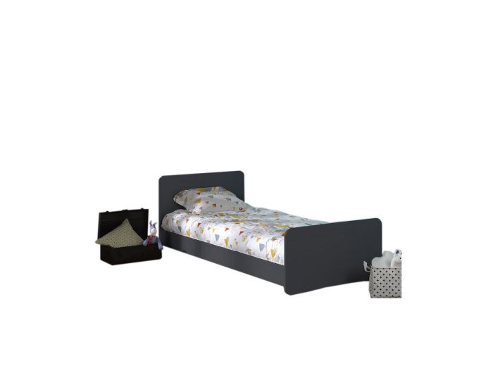 AKITEN RETAIL Pack Lit avec Matelas - Spike - Anthracite