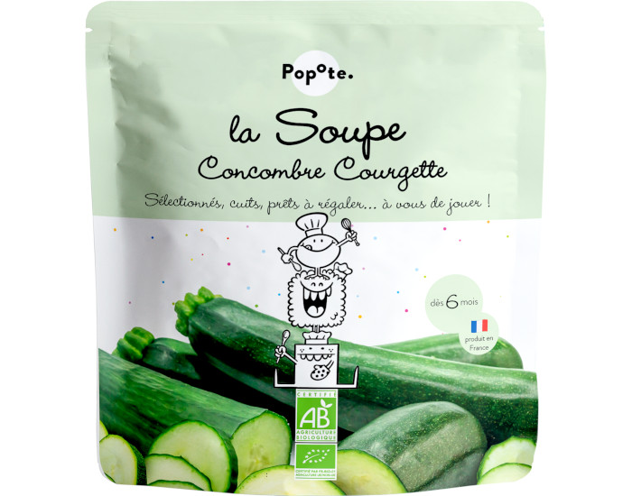 POPOTE Soupe Concombre Courgette Bio - 190 g - D�s 6 mois