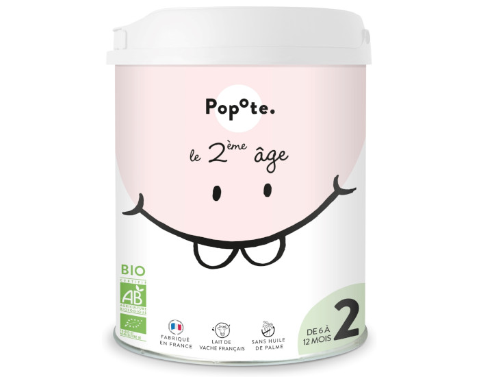 POPOTE Lait infantile 2�me �ge Bio - 800g - De 6 � 12 mois
