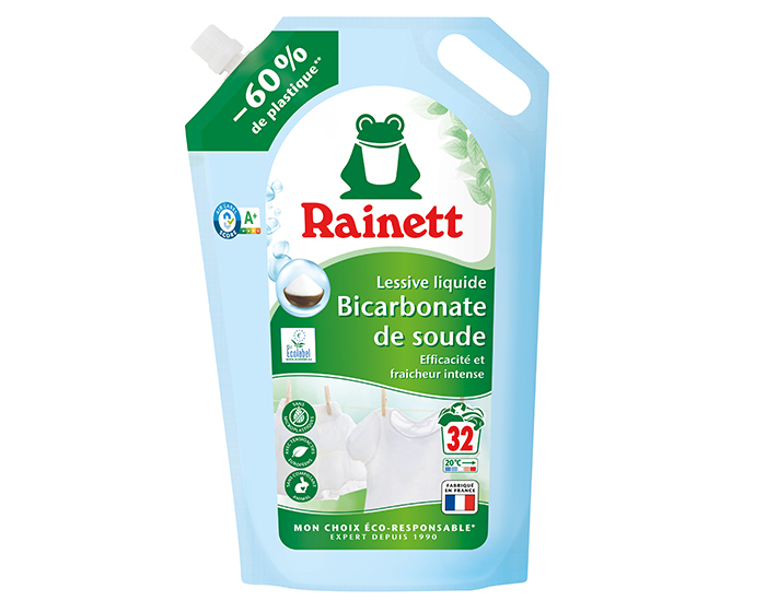 RAINETT Lessive Liquide Bicarbonate - Recharge 1.7 L