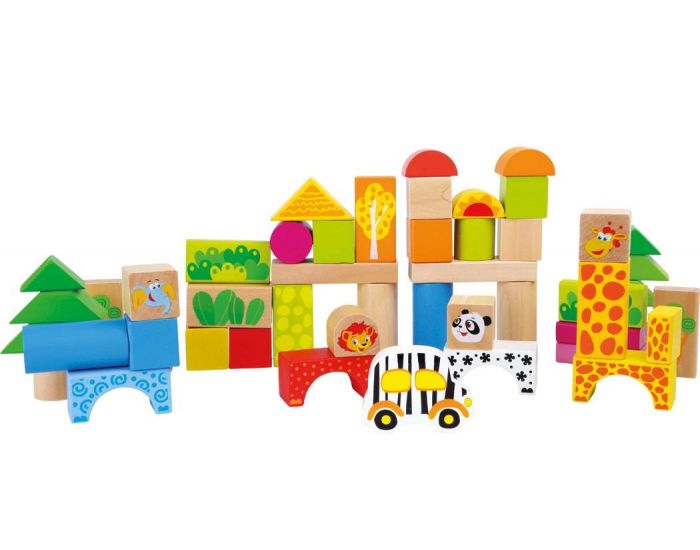 SMALL FOOT COMPANY Blocs de Construction - Zoo - D�s 1 an