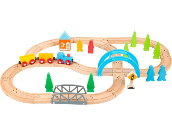 SMALL FOOT COMPANY Chemin de Fer en Bois - Grand Voyage - D�s 3 ans