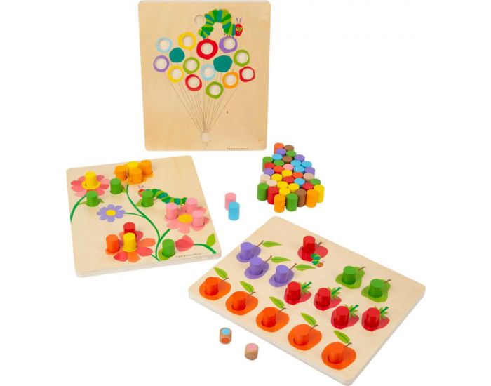 SMALL FOOT COMPANY Jeu de Couleurs - La Chenille qui Fait des Trous - D�s 4 ans