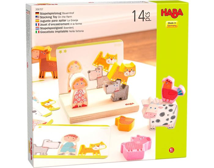 HABA Jeu � Empiler 3D � la Ferme - D�s 2 ans