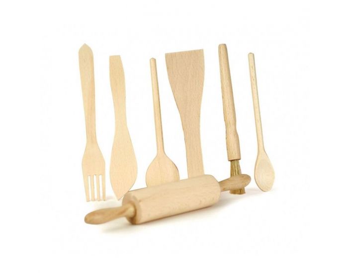 EGMONT TOYS 7 Ustensiles de Cuisine en Bois - D�s 3 ans