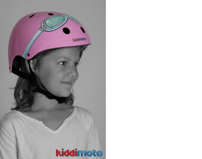 KIDDIMOTO Casque enfant - Rose � lunettes