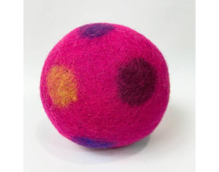 PAPOOSE TOYS Balle en Laine Feutr�e - Polka Dots - D�s la naissance