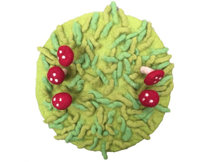 PAPOOSE TOYS Tapis de Jeu en Laine Feutr�e � Herbes et Champignons - D�s la naissance