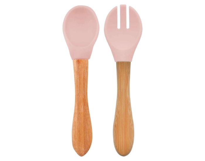 MINIKOIOI Set de Couverts en Bambou et Silicone - D�s 6 mois