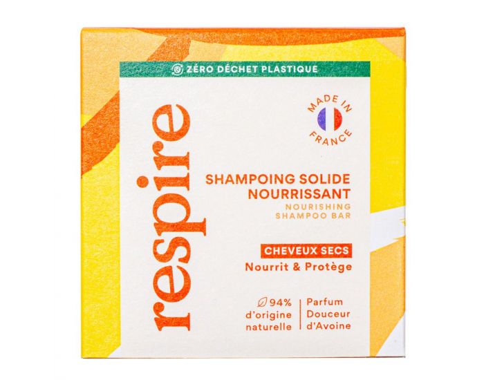 RESPIRE Shampoing - Solide - Cheveux Secs - 75 Grammes