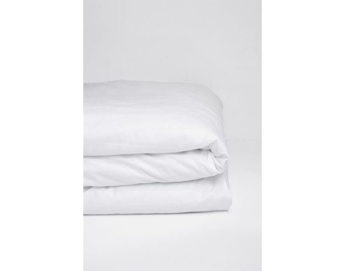 KADOLIS Housse de couette b�b� Unie - en Coton Bio - Blanc