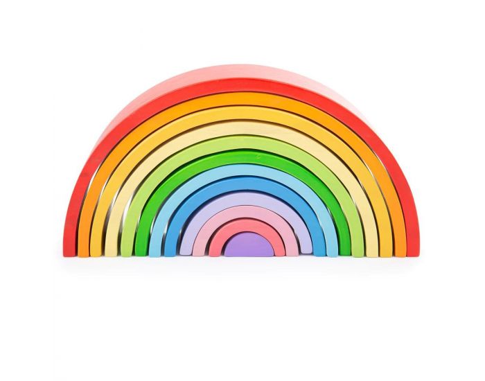 BIGJIGS TOYS Grand Empilable Arc-en-ciel - D�s 1 an