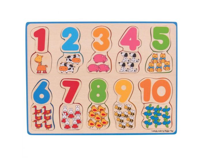 BIGJIGS TOYS Puzzle Association Chiffres et Couleurs - D�s 12 mois
